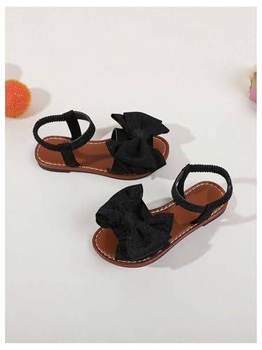 GORGLITTER Girl's Sandals Dressy Bow Ankle Strap Sandal Open Toe Slides Flats Summer Cute Vacation Sandals3