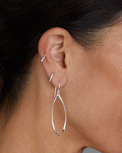 MILLA Teardrop Earrings - Designer Silver Statement Earrings or Gold Dangle Earrings for Women Trendy Upscale Dangly Earrings2