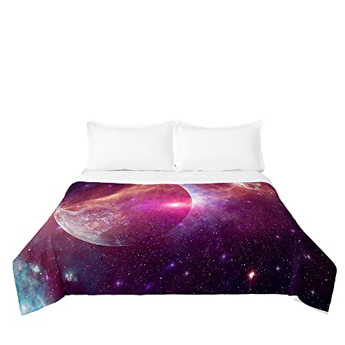 Odot Colcha Verano Cama 90/150 Modernas, Colcha Bouti Cubrecama Acolchada Microfibra Extra Suave,Colcha Cubre Cama Multiusos Entretiempo para Privamera (150x200cm,Galaxia)