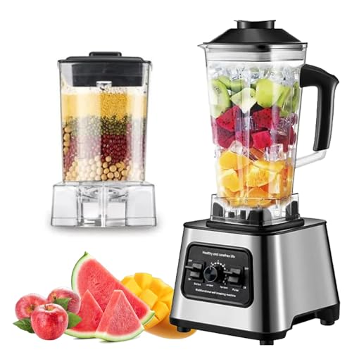 Licuadora para Batidos de 2.5L, Mezcladora y Molinillo con 4 Cuchillas de Acero Inoxidable Afiladas, 15 Velocidades, Función de Autolimpieza, Batidoras para Cocina
