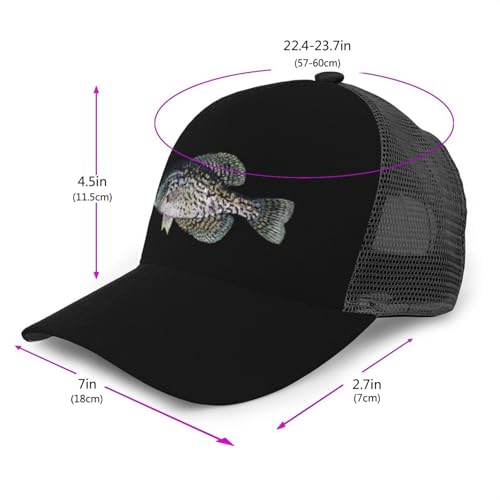 Crappie Fish Unisex Mesh Baseball Caps - Classic Adjustable Hat2
