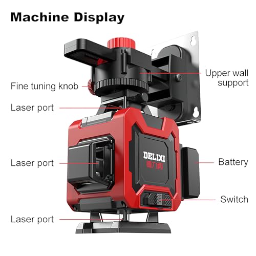 Image of 4D 16 Lines 4x360 Degree Laser Level Line Tool - Advanced Level Meter, Self-Leveling Instrument for Civil Engineering Tools, Digital Measurement and Construction Tools