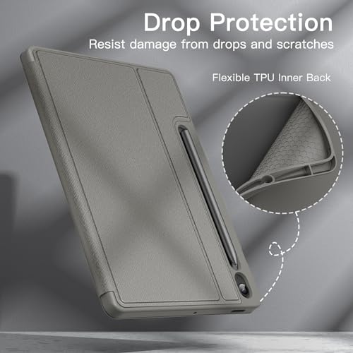 Image of JETech Cover Case for Samsung Galaxy Tab S10 Lite / S10 FE / S9 FE 10.9-Inch with S Pen Holder, Slim Folio Stand Protective Tablet Cover, Multi-Angle Viewing (Gray)