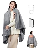 RayoLife Cordless Heated Blanket – Portable Battery Operated Throw with Rechargeable Pack, Far Infrared Heat, Soft Faux Rabbit Fur for Home, Office, Travel, Camping