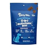 Zesty Paws Senior Dog Multivitamin Treats - Glucosamine for Dogs + Digestive Enzymes & Probiotics - Grain Free Dog Vitamins and Supplements for Skin & Coat + Immune Health Chicken - Advanced - 60ct