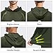 LOOGU Sun Hoodie UPF 50+ Shirts Long Sleeve Rash Guard Sun Shirts for Men Fishing Hiking Surfing Swimming Olive Green