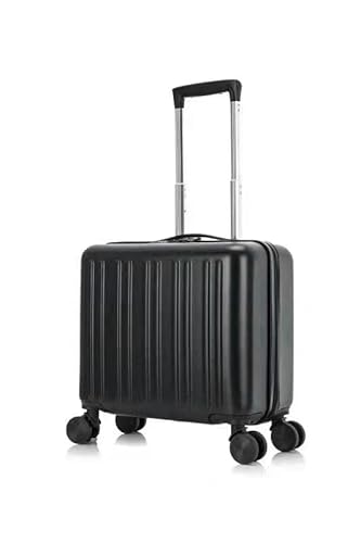 OM Home Maleta de Viaje, Equipaje de Mano, Material ABS Especial, 4 Ruedas silenciosas universales, Ligera y Resistente (Negro, 42x40x22cm) Cover