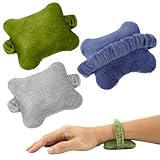 Umbrotiger 3-Pack Ergonomic Wrist Rest Set Wearable Mouse Keyboard Support Portable Cushion for Gaming Typing Gaming (Grey+Blue Purple+Dark Green)