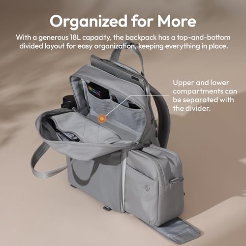 Image of ULANZI F08 Camera Bag Lightweight, Professional Splash-Proof Photography Camera Case Travel for Photographers Unisex Drone DSLR Mirrorless Camera Lens Tripod Holder 16'' Laptop-18L
