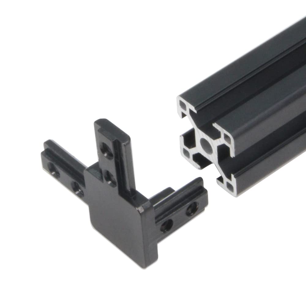 QWORK 3 Wege Endeckwinkelverbinder mit Schrauben für Aluminium