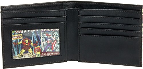 Marvel Comics Men's Graphic Comic Book Wallet (Multi Character) #TOP2