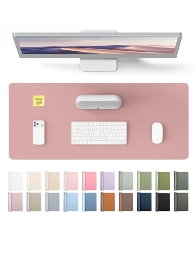 YSAGi Leather Desk Protector, Office Mat, Large Mouse Mat, Non-Slip PU Leather Blotter, Laptop Desk...