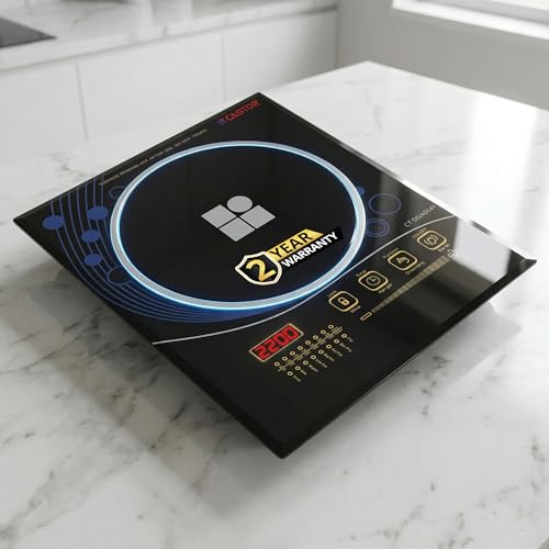 Image of iBELL Castor DIVA 014Y 2200W Induction Cooktop, Portable Electric Induction Cooker, Full Touch Control, 8 Cooking Modes, Fast Heating, Temperature Control, 2-Year Warranty
