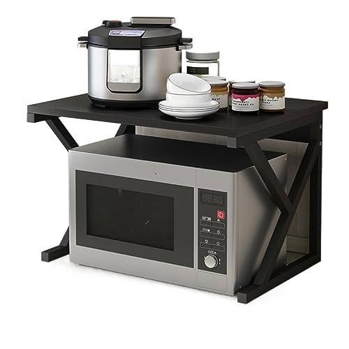 Soporte multifuncional para microondas con estante para tostadora, almacenamiento de cocina para microondas, estante para ahorrar espacio para electrodomésticos de cocina