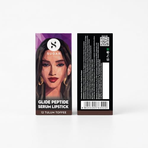 Image of SUGAR Glide Peptide Serum Lipstick 12 Tulum Toffee