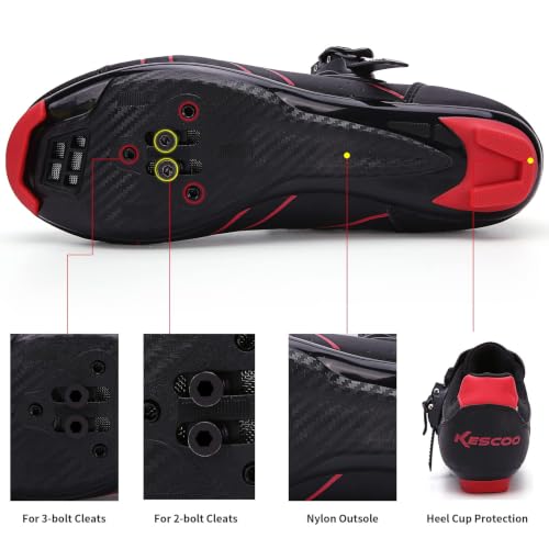 Image of Mens Womens Cycling Shoes Compatible with Peloton Bike Indoor Outdoor Road Bike Riding Shoes with Look Delta Cleats Pre-Installed Clip in Pedal