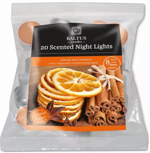 Winter Fragrance 8 Hour Tea Lights 20 Pack (Orange & Cinnamon) image 2