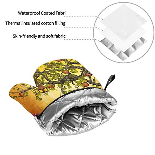 Fairies Butterflies Elves Oven Mitts And Pot Holders Heat Resistant 4Pcs Set Bbq Gloves And Pads For Cooking Baking Grilling #TOP7