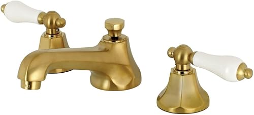 Kingston Brass KS4467PL Grifo de baño extendido de 8 pulgadas, latón cepillado