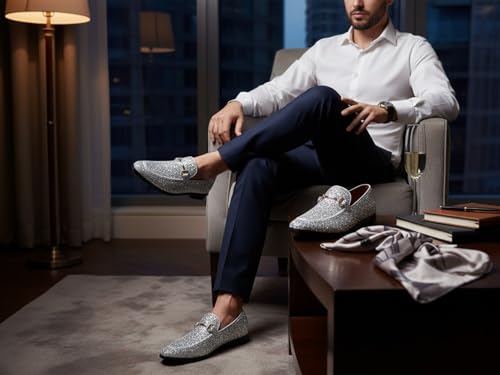 Image of Men's Velvet Designer Classic Dress Tuxedo Smoking Slipper Loafers Slip On Shoes SM-56