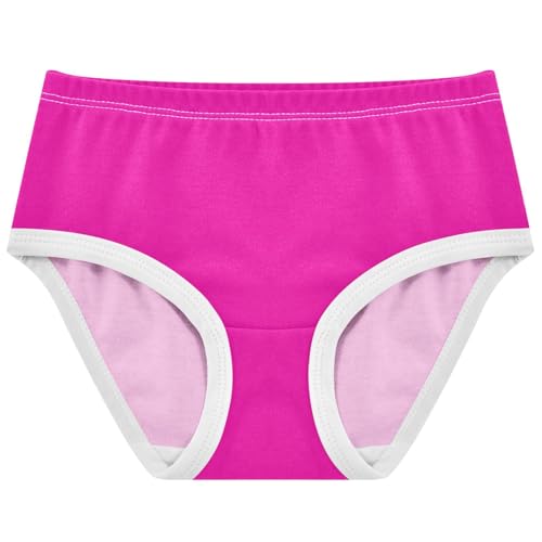 Joisal Aesthetic Girls Underwear Toddler 2t Cotton Cute Panties Girl Fuchsia Hotpink Kids Briefs Undies