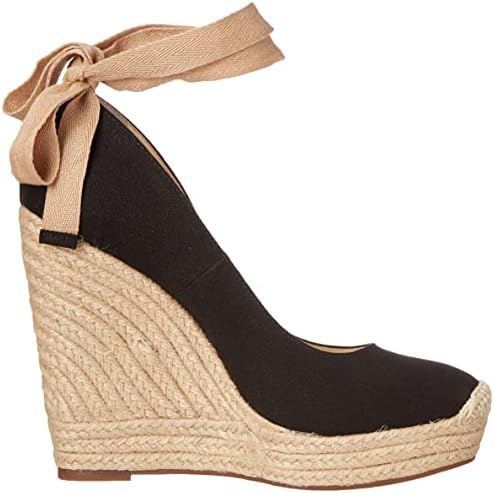 Jessica Simpson womens Zexie Espadrille Wedge Platform, Black, 5.5 US | Image 5