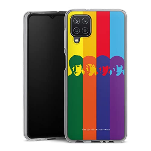 DeinDesign Coque en Silicone Compatible avec Samsung Galaxy A12 Etui Silicone Coque Souple Arc-en-Ciel The Beatles Bande - Les Beatles, Paul McCartney, John Lennon, RIngo Starr, George Harrison DeinDesign Coque en Silicone Compatible avec Samsung Galaxy A12 Etui Silicone Coque Souple Arc-en-Ciel The Beatles Bande