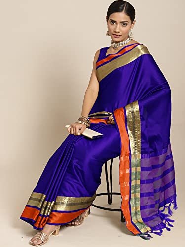 Image of AKHILAM Women's Aura Silk Woven Design Saree With Unstitched Blouse Piece (FF08AURA80 Parent)