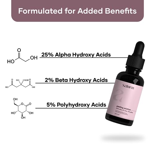 Image of Saturn by GHC Peeling Solution for Face | 10-Minute Facial | Chemical peel for face for glowing skin | Exfoliating serum | For Women | At-home facial | 30ml