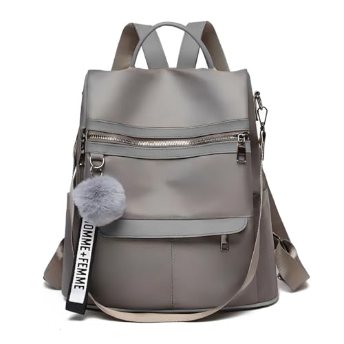 Bolsa Feminina Média Casual Alça Transversal Mochila Trabalho Anti Furto (Cinza)
