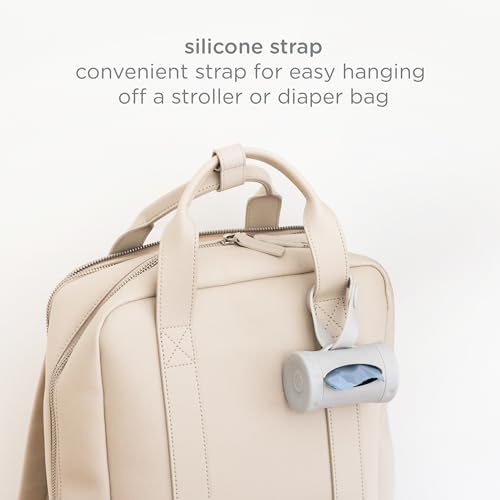 Ubbi Retractable Bag Dispenser for Diaper Bag Value Set, Gray — view 2