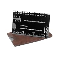 Consist of PVC component, durability and rusts proof Suitable for guitarists, instrument repairers, and music enthusiasts to help improve their playing skills The scale is clear and easy to read, suitable for use on various musical instruments Suitab...