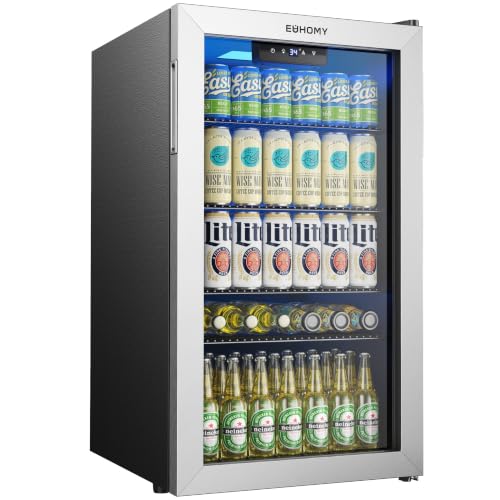 EUHOMY Beverage Refrigerator and Cooler, 128 Can...