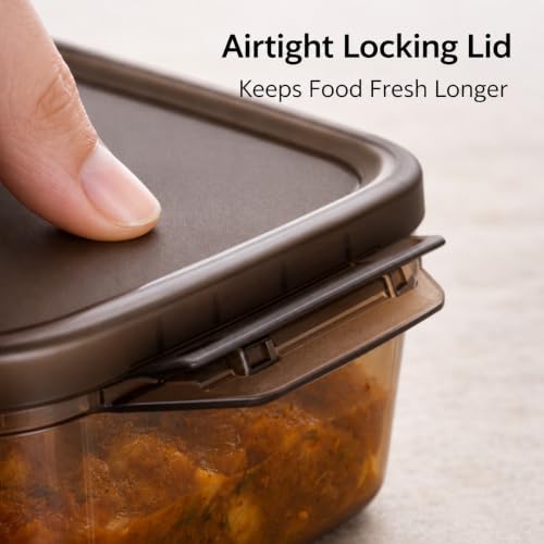 Image of HomeWiz Fridge Storage Containers 1200ml x6 | Air Tight Storage Container Set | Fridge Organiser Storage Boxes |Food Grade BPA-Free Plastic Containers |Stackable, Transparent, for Fruits & Vegetables