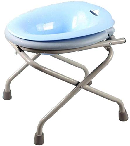 Commode Folding Mobile Toilettensitz/Hocker für Erwachsene mit Wasch-Bidet-Schüssel für die Pflege schwangerer Frauen Upgrade
