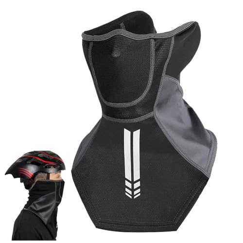 女性の寒い季節のための冬のスカーフ、黒のネックゲートル - ネックウォーマー反射防風冬スカーフ,防塵防寒具 フェイススカーフ ネックゲイター メンズ レディース アウトドア ライディング