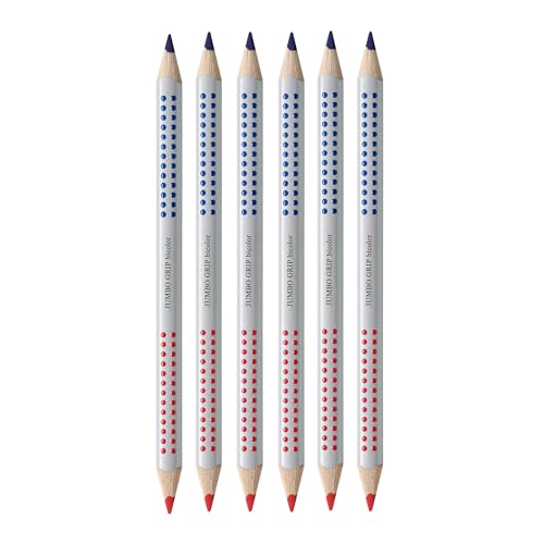 Faber-Castell - Jumbo Grip Silbentrennstifte Rot Blau 6 Stück