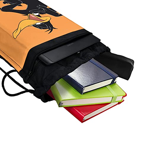 LOGOVISION Looney Tunes Daffy Duck Drawstring Backpack Sports Bag Sackpack 17" x 13", Perfect for Gym, Yoga or Practice4