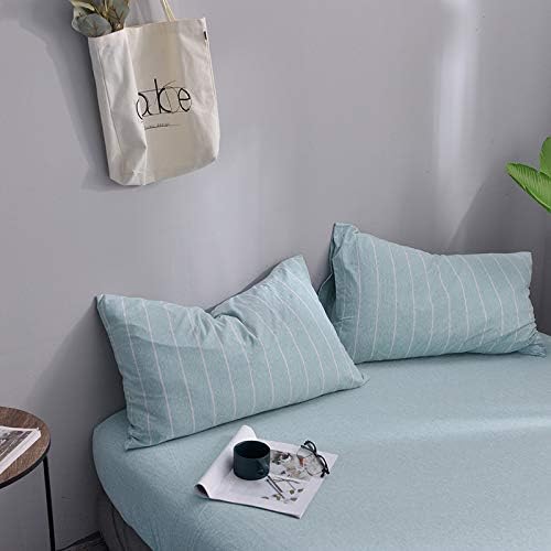 Vista 2 de Household - Juego de sábanas bajeras de 3 piezas de 100 % algodón de punto de jersey, peso ligero, súper suave, extremadamente duradero