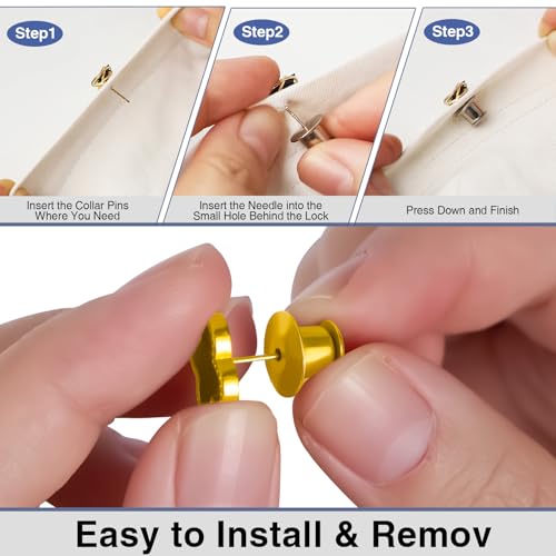 image for Ckepvo 100PCS Locking Pin Backs - Metal Secure Clasps with Tool-Free S