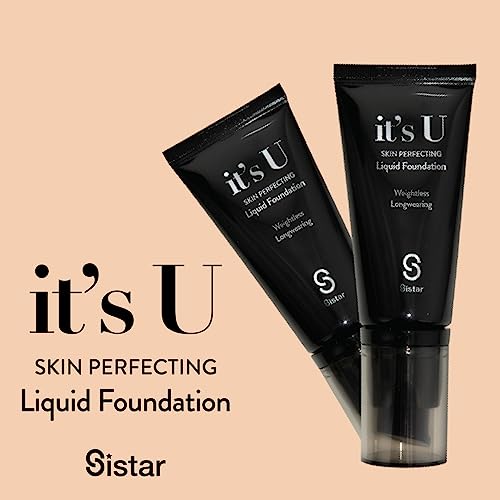 Sistar It's U Skin Perfecting Liquid Foundation Medium Coverage Buildable Weightless Longwearing Blendable 35 G / 1.23 Oz. (Ivory) #TOP2