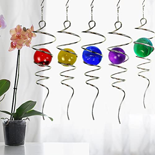 Wind Spinners For Outside Decor, Gazing Ball Tail Decorative Wind Spinners, Stainless Steel Metal Garden Wind Spinners Wind Chimes For Yard, Balcony, And Porch (Red) #TOP3
