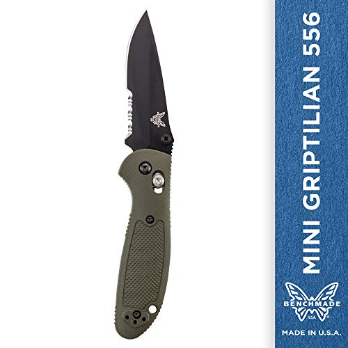 Benchmade - Mini Griptilian 556 EDC Manual Open Folding Knife Made in USA