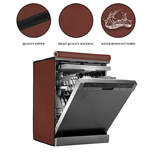 Image of Amazon Brand - Umi. Dishwasher Cover Suitable for IFB of 12, 13, 14, and 15 Place Setting (63X63X81CMS, Brown)