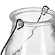 Relaxdays Windlicht, 12er Set, Glas, Silberne & Schwarze Henkel, innen & außen, Teelichthalter, 10 x 8,5 cm, transparent