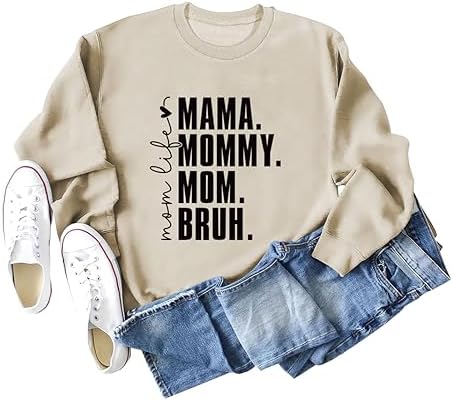 Mama. Mommy. Mom. Bruh Sweatshirt, Mama Tee, Gift For Mom, Mom Of - View #6