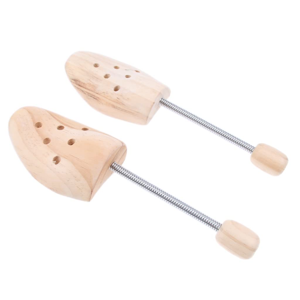 Hombres Mujeres Camilla Madera Zapato de Madera Tree Shaper Coil Spring (Color : Beige, Tamaño : 41-43) (Beige 38)