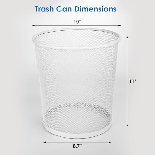 Image of Office Mesh Trash Cans (10-Pack 4 Gal),Open Metal Wire Wastebaskets, Mesh Office Garbage Can,Waste Basket Trash Can for Near Desk,Wire Garbage Container Bin for Home,School