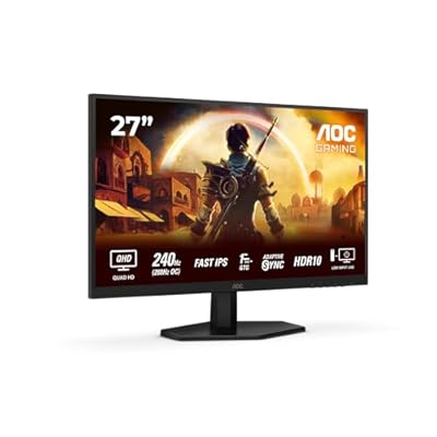 AOC Q27G42ZE Monitor Gaming 27 Pulgadas QHD  240Hz / 260Hz  Fast IPS  0.3 ms MPRT  Adaptive Sync.  HDR10  G-Sync Compatible  2560x1440  1x HDMI 2.0  1x DP 1.4   Rojo/Negro