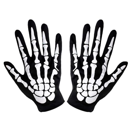 LARDEMOTO Halloween Costume Gloves Full Finger Scary Gloves for Halloween Cosplay Costume Accessories for Men Women